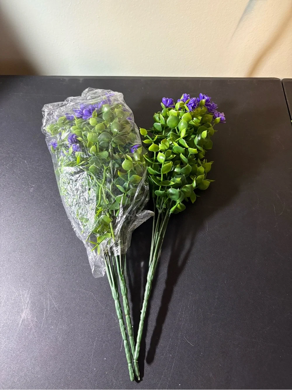 Yellow and Purple Faux Floral Stem Bundle